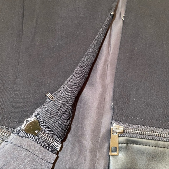 NWOT Dolce Cabo cropped Jacket w/ Faux leather collar & front panels - Picture 7 of 11